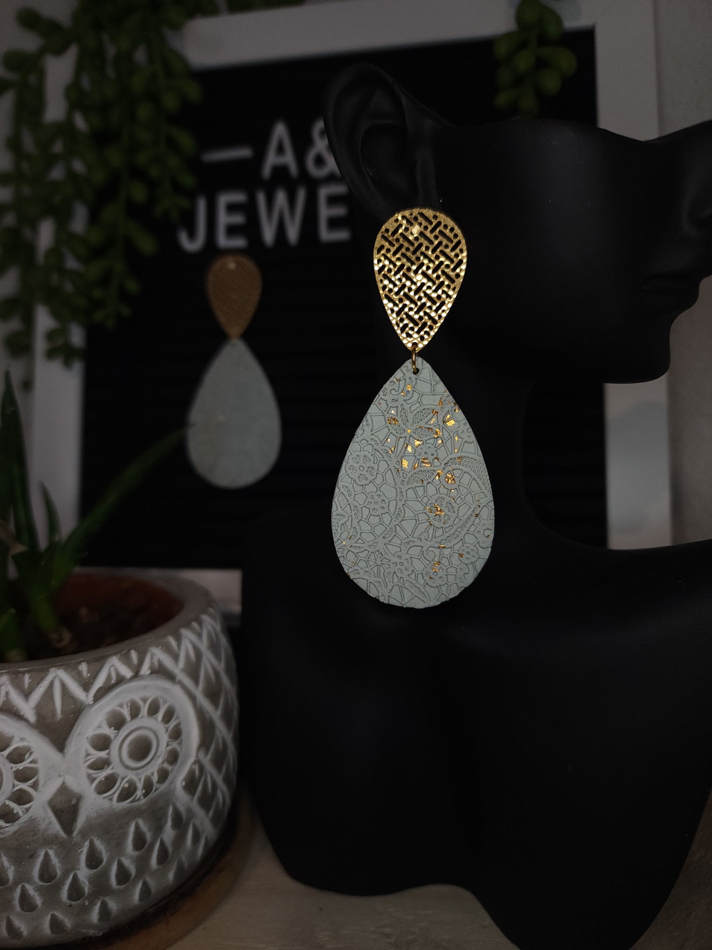 Gold tear drop