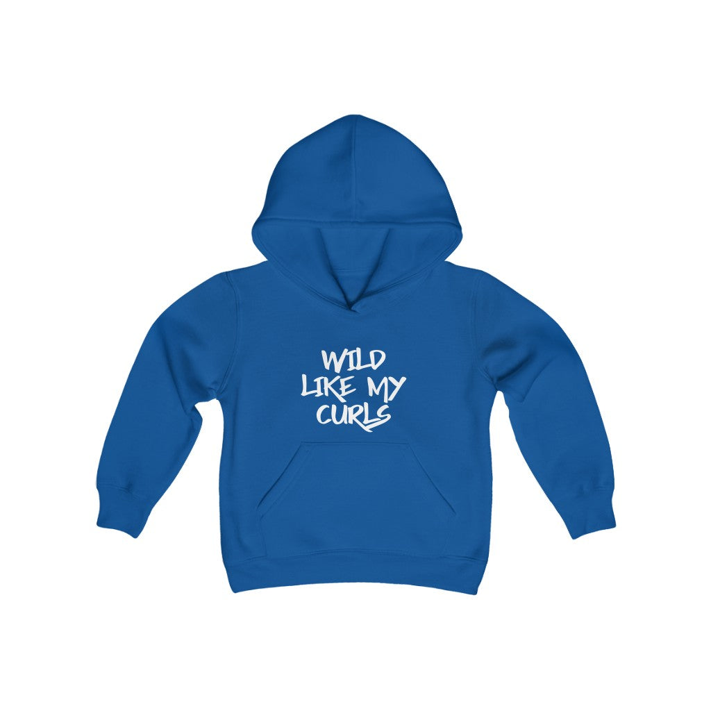 Wild Like My Curls-Youth Heavy Blend Hooded Sweatshirt