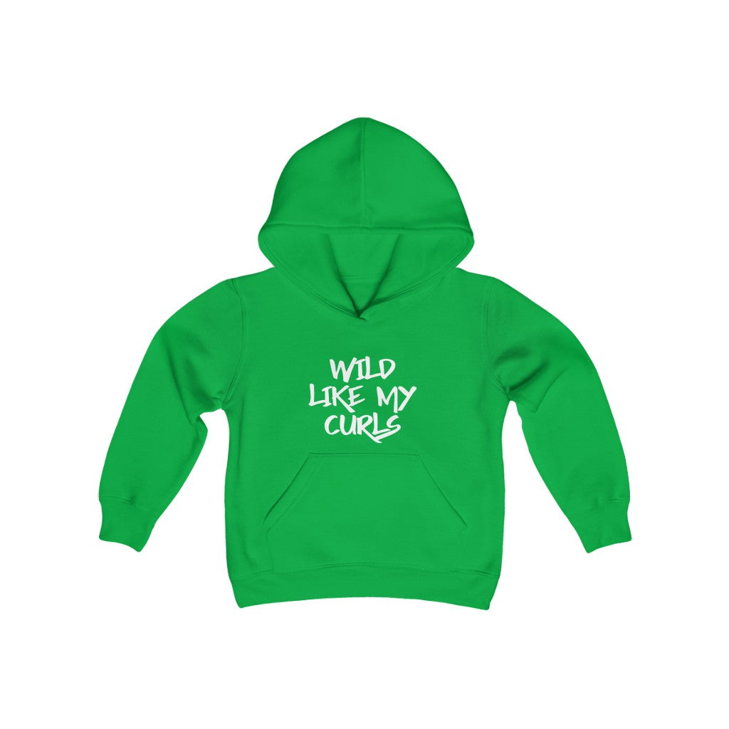 Wild Like My Curls-Youth Heavy Blend Hooded Sweatshirt