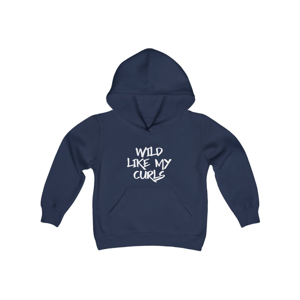 Wild Like My Curls-Youth Heavy Blend Hooded Sweatshirt
