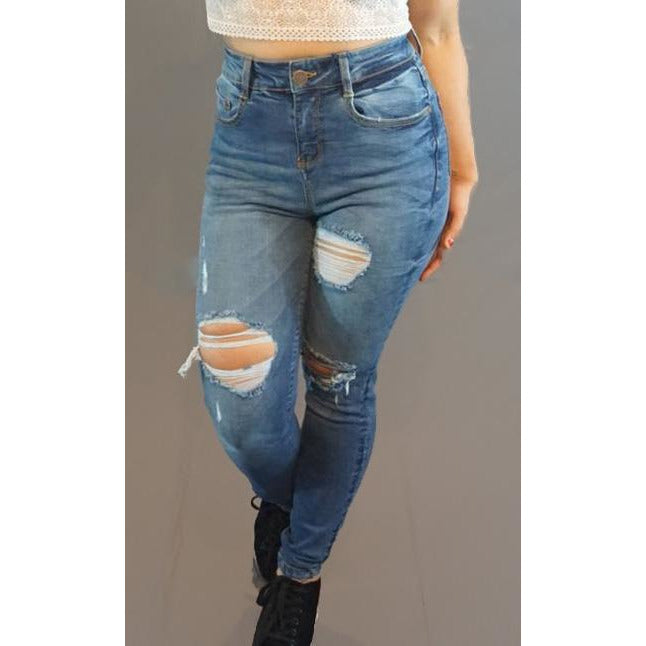 LIGHTLY RIPPED SKINNY JEANS