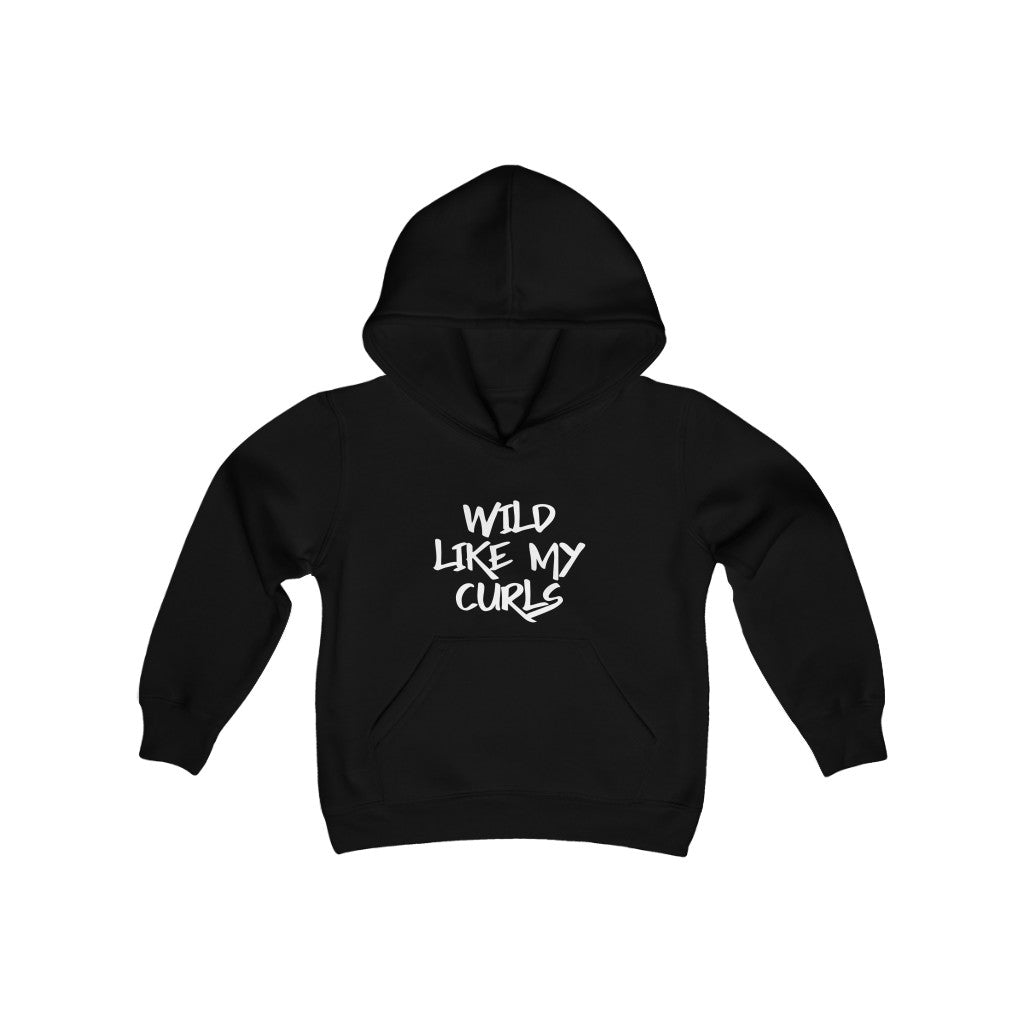 Wild Like My Curls-Youth Heavy Blend Hooded Sweatshirt