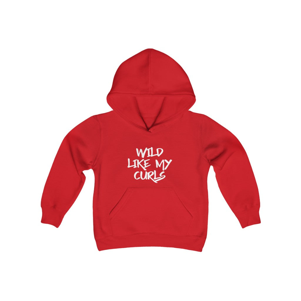 Wild Like My Curls-Youth Heavy Blend Hooded Sweatshirt