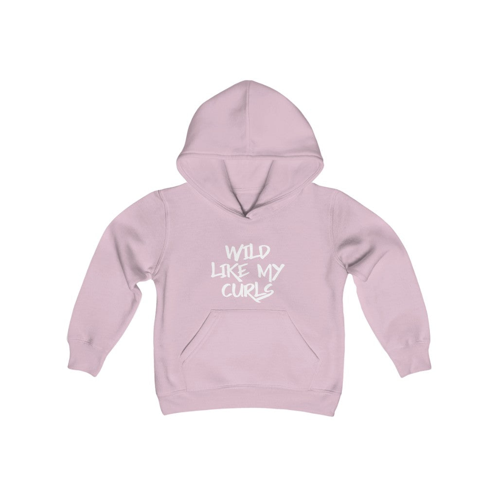 Wild Like My Curls-Youth Heavy Blend Hooded Sweatshirt