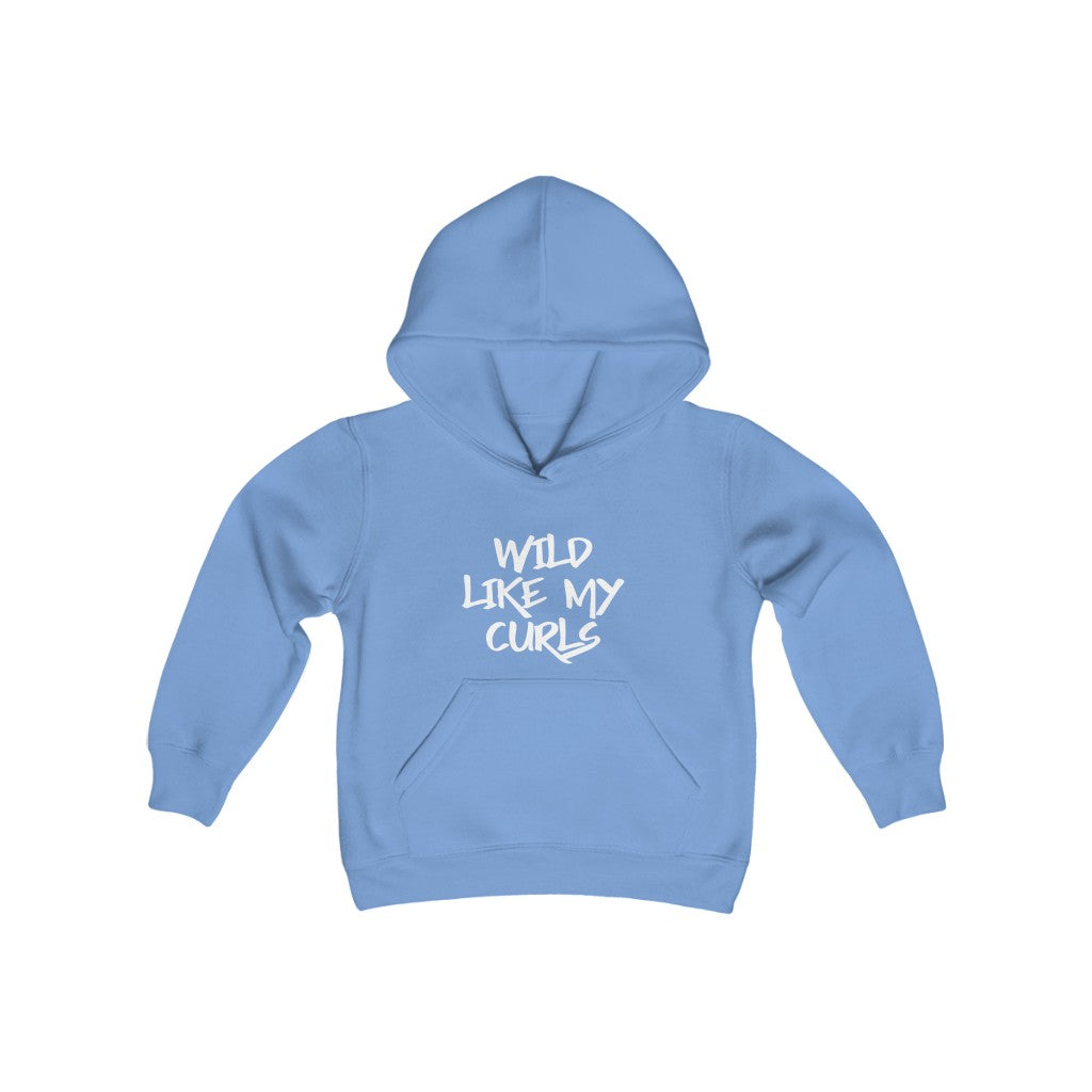 Wild Like My Curls-Youth Heavy Blend Hooded Sweatshirt