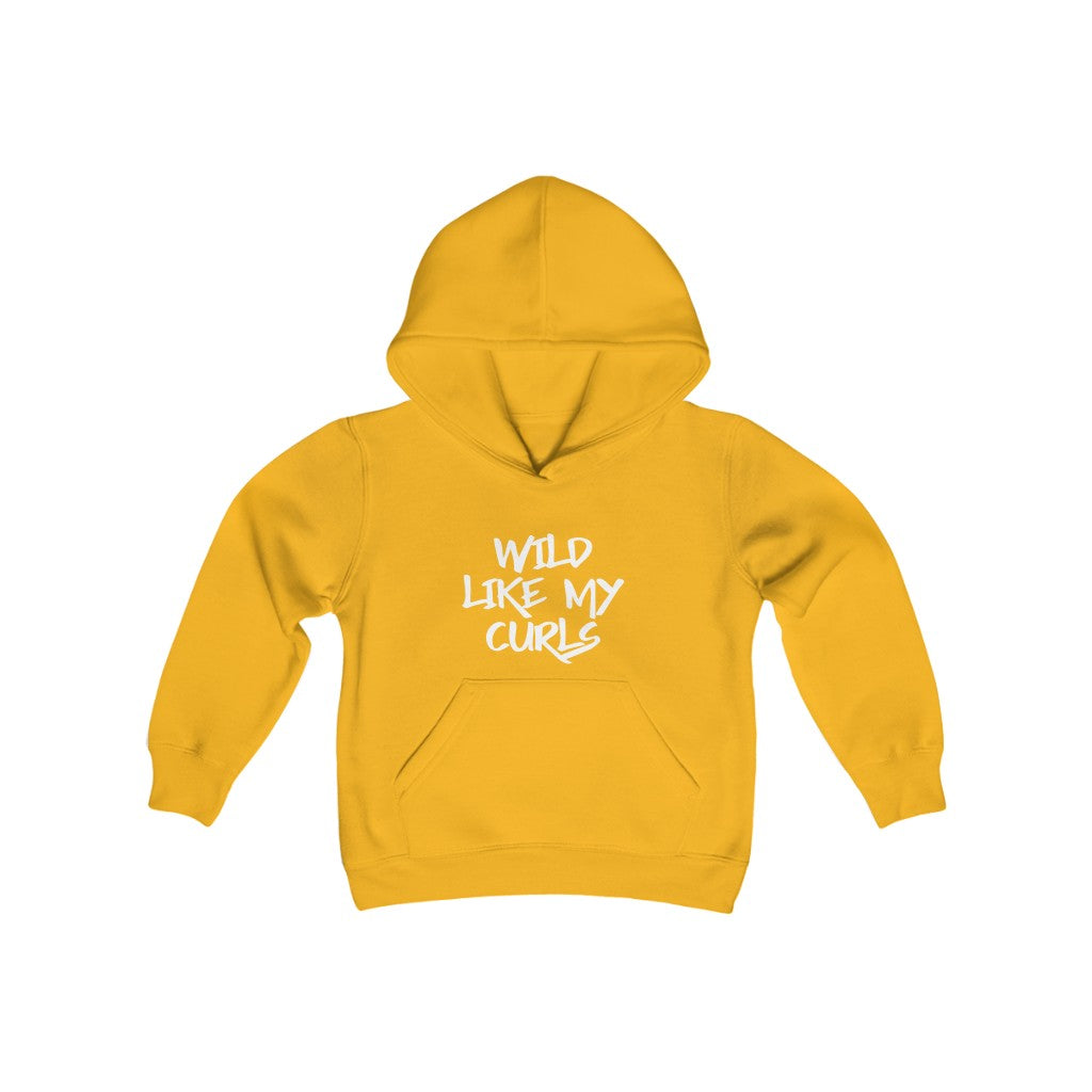 Wild Like My Curls-Youth Heavy Blend Hooded Sweatshirt