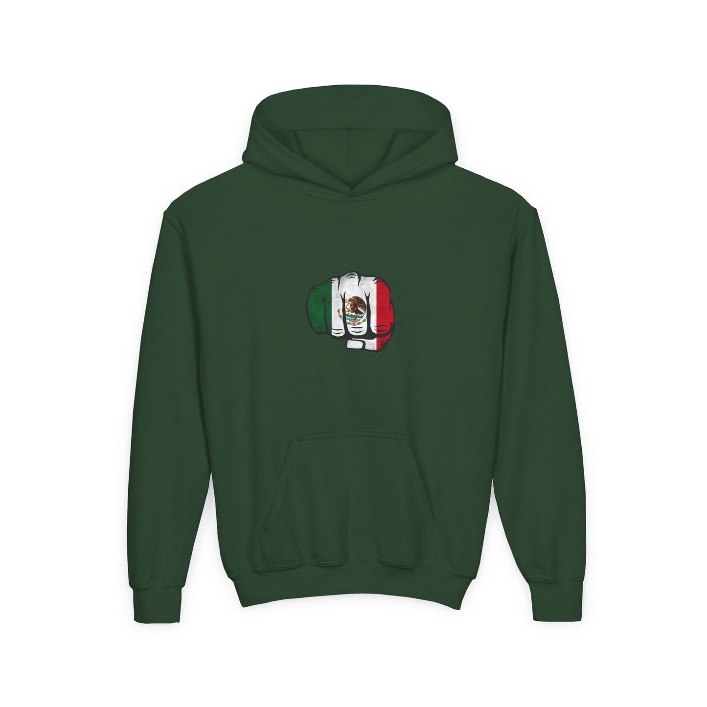Youth Mexican Pride Hoodie with Fist Design