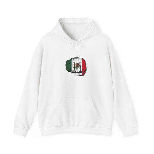 Hooded Sweatshirt Mexican Pride Fist Design
