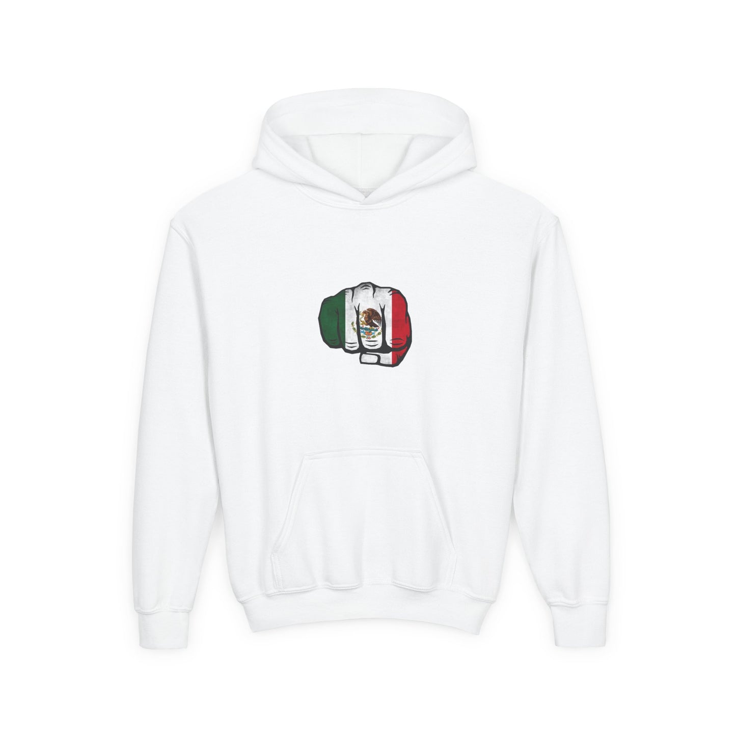Youth Mexican Pride Hoodie with Fist Design