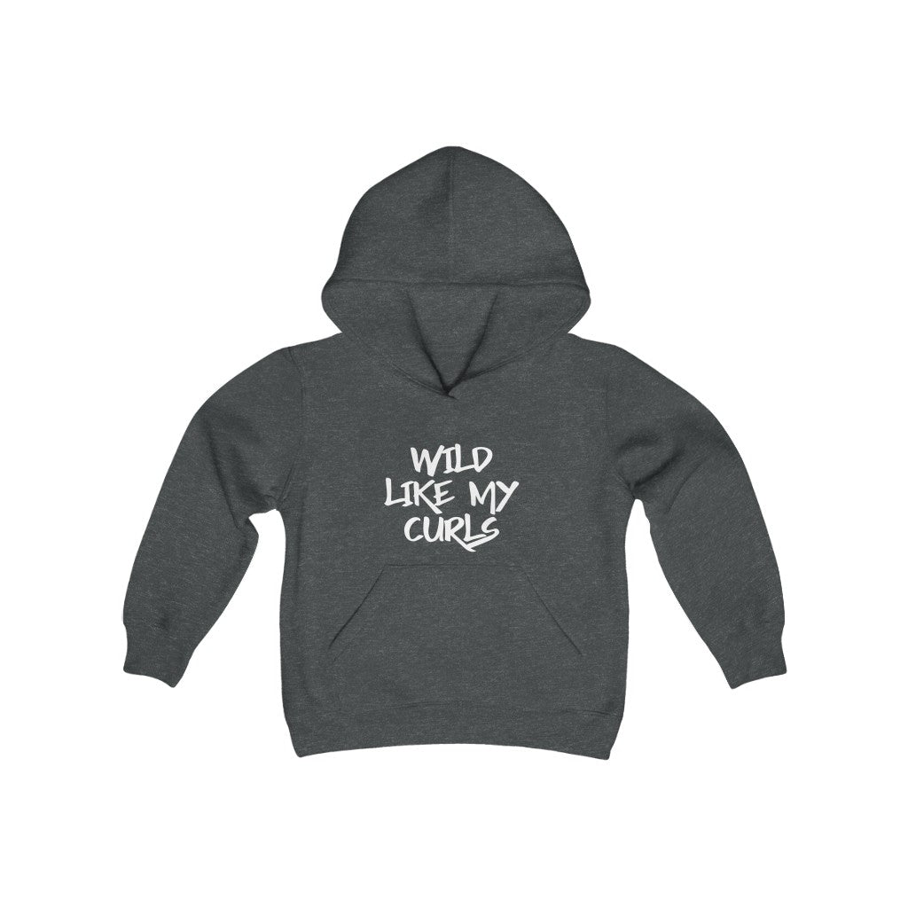 Wild Like My Curls-Youth Heavy Blend Hooded Sweatshirt