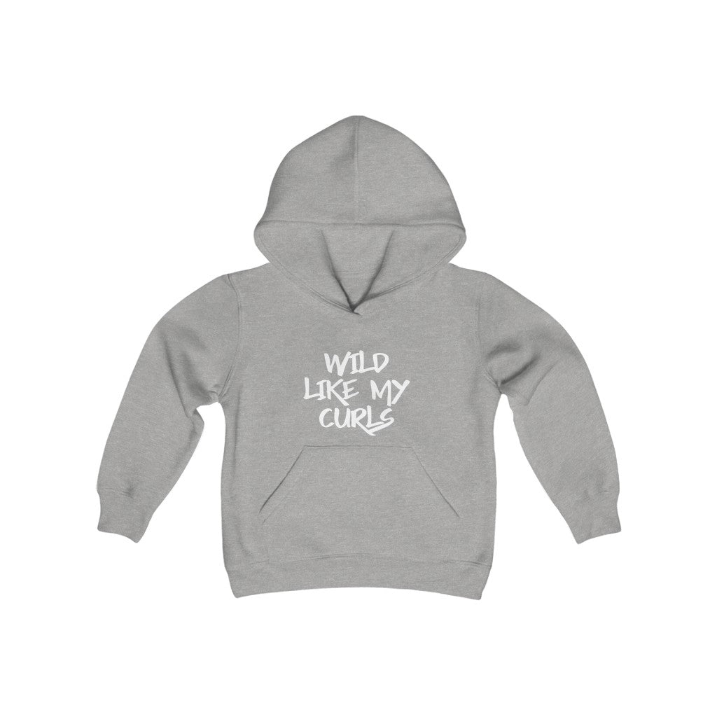 Wild Like My Curls-Youth Heavy Blend Hooded Sweatshirt