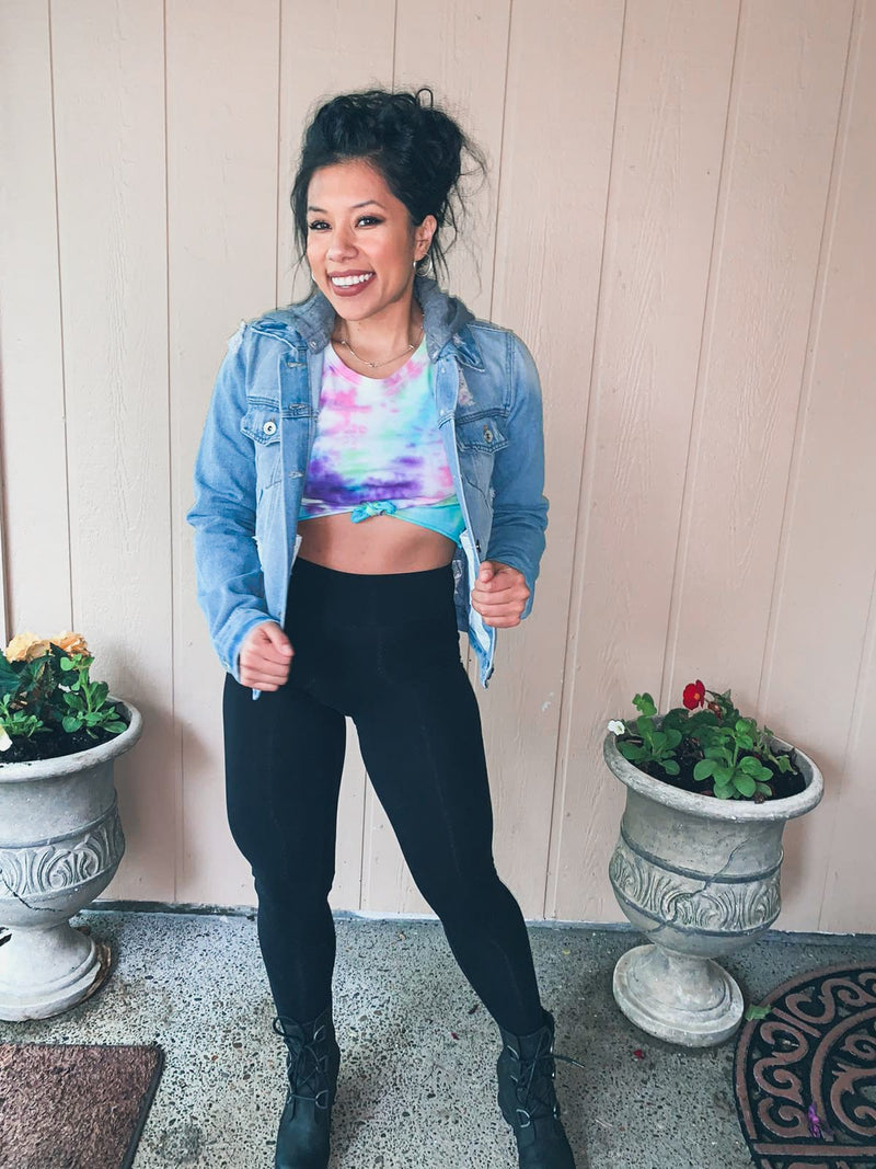 HOODED JEAN JACKET