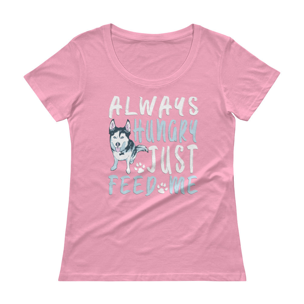 Ladies' Scoopneck T-Shirt- Always Hungry