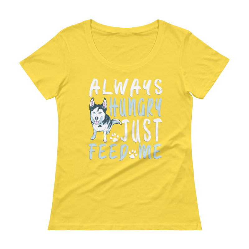Ladies' Scoopneck T-Shirt- Always Hungry