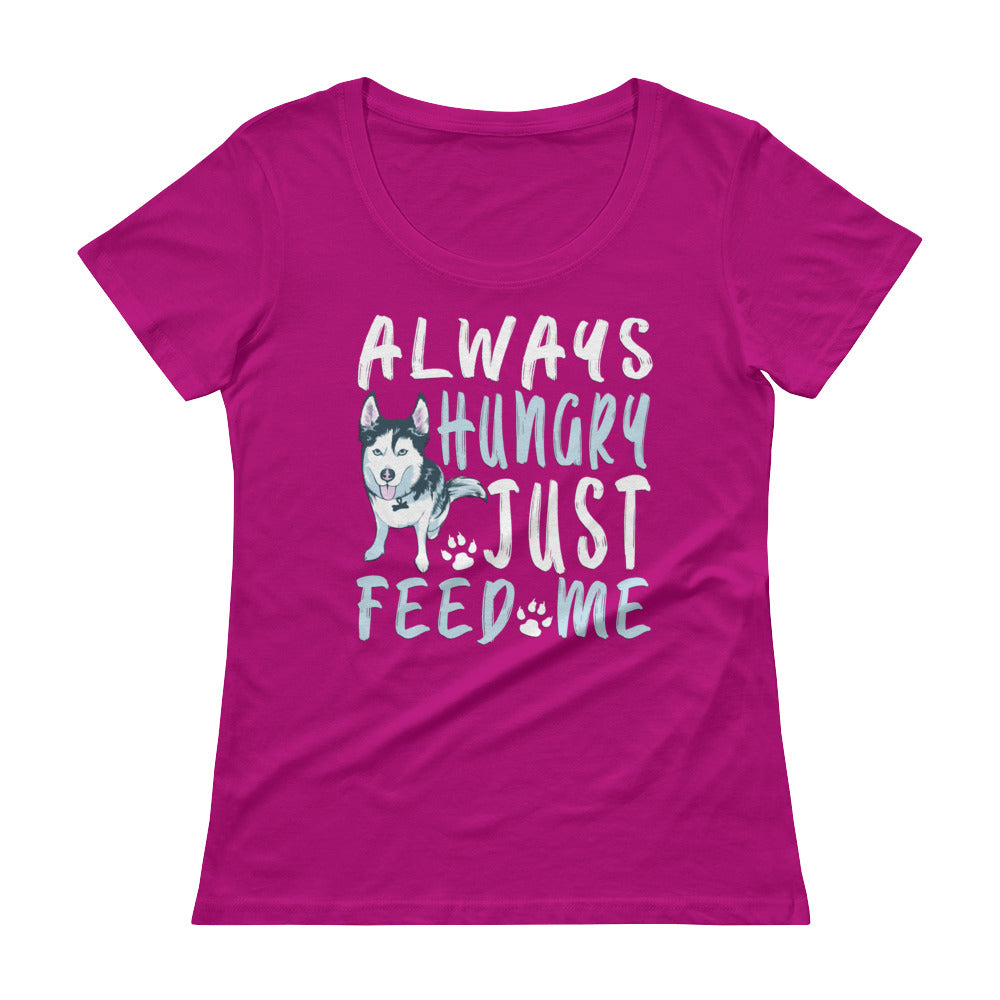 Ladies' Scoopneck T-Shirt- Always Hungry